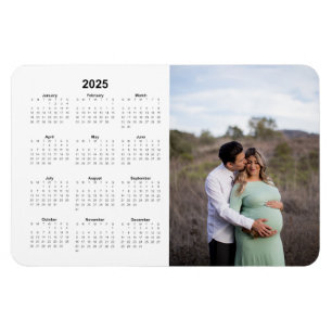 Ímã Imagem do Calendário mensal de 2025 com Foto
