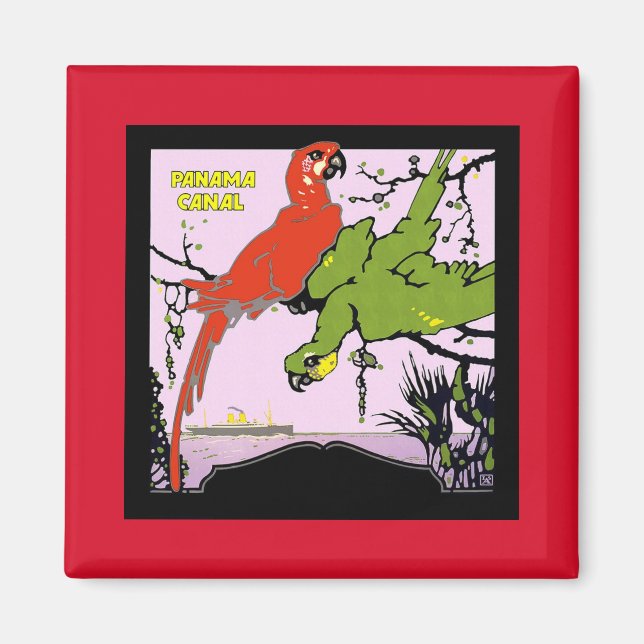 Imã Imagem do Canal do Panamá Vintage (Frente)