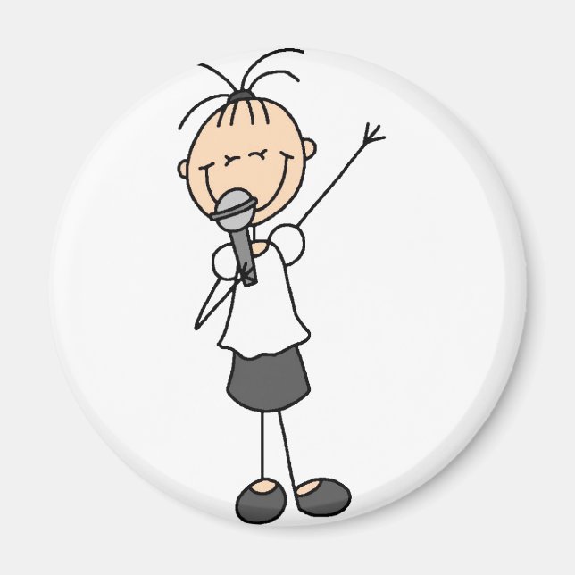 Imã Imagem do Cantor com Figura Stick (Frente)