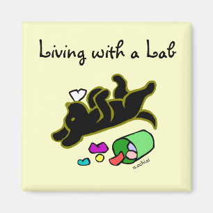 Imã Imagem do Cartoon Negro Engraçado Labrador