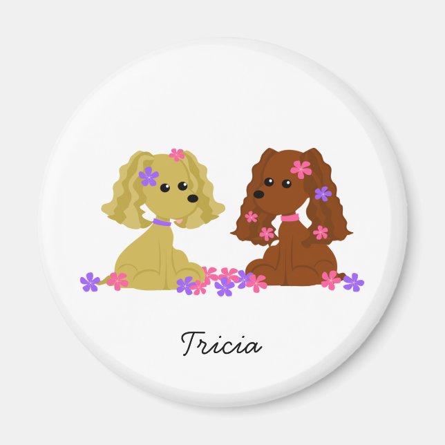 Imã Imagem do Cocker Spaniel (Frente)