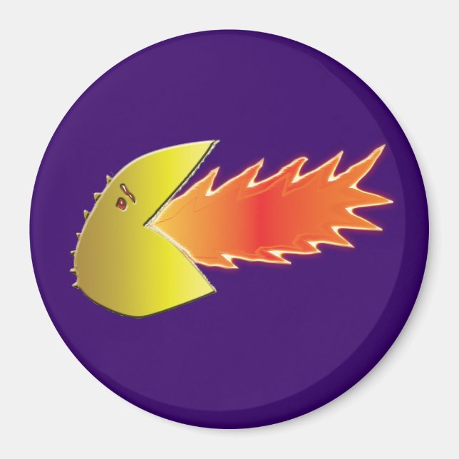 Imã Imagem do Design Gráfico Fire_Breathing_Head (Frente)