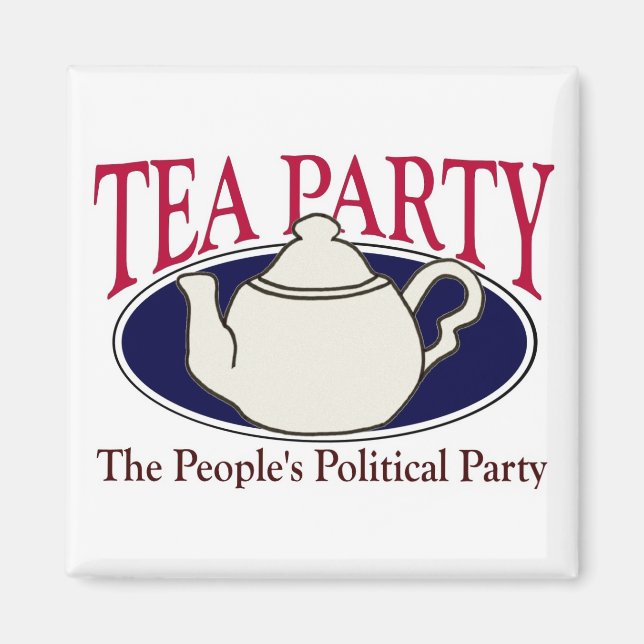 Imã Imagem do Dia do Imposto do Tea Party (Frente)