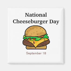 Imã Imagem do Dia Nacional do Cheeseburger