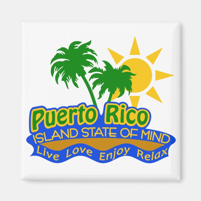 Imã Imagem do Estado de Mente Porto Rico (Frente)