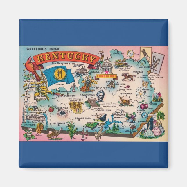 Imã Imagem do Estado do Kentucky (Frente)