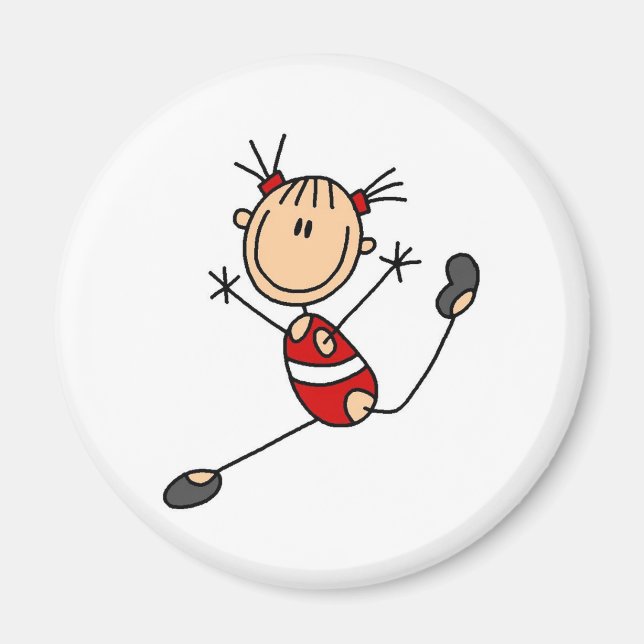 Imã Imagem do ginasta Stick Girl (Frente)