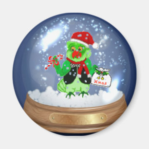 Imã Imagem do globo de neve de papagaio