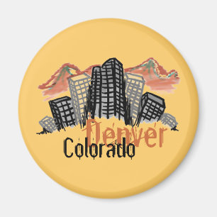 Imã Imagem do linha do horizonte Denver Colorado