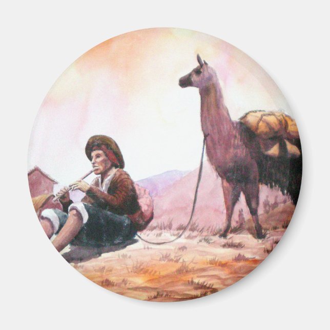 Imã Imagem do Llama Cusco Peru (Frente)