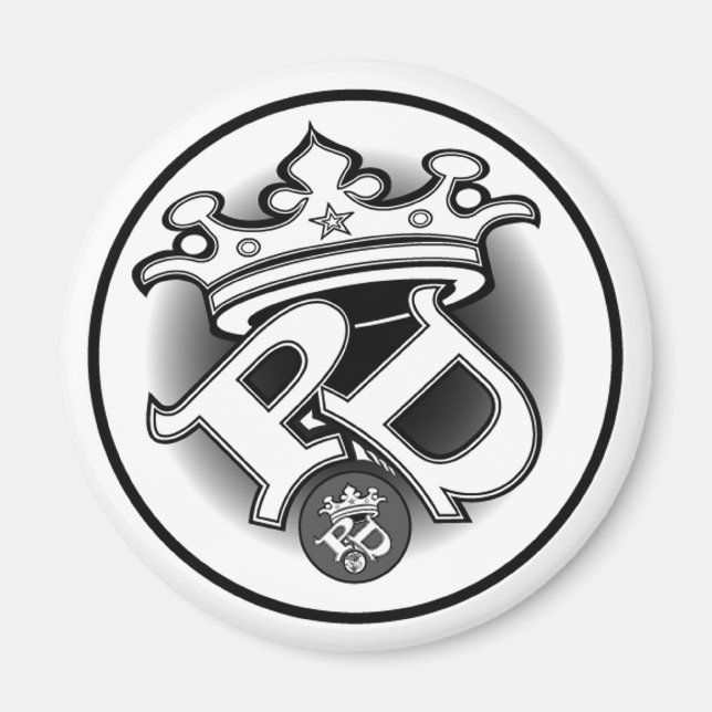 Imã Imagem do logotipo branco Poe Dis (Frente)