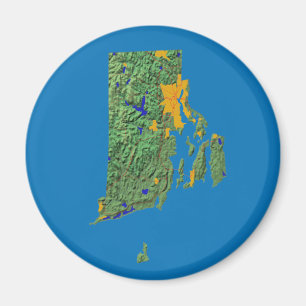 Imã Imagem do Mapa da Ilha Rhode