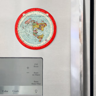 Imã Imagem do Mapa de Projeção Azimutal da Terra Plana