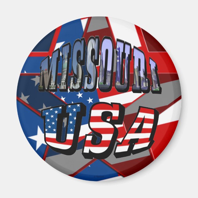 Imã Imagem do Missouri e texto dos EUA (Frente)
