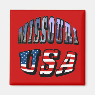 Imã Imagem do Missouri e texto dos EUA