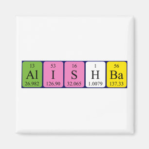 Imã Imagem do nome da mesa periódica Aizba