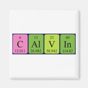 Imã Imagem do nome da mesa periódica Calvin