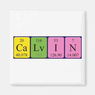 Imã Imagem do nome da mesa periódica Calvin