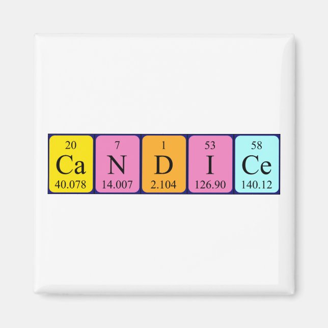 Imã Imagem do nome da mesa periódica Candice (Frente)