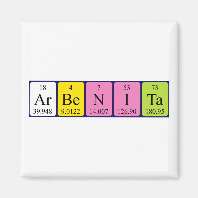 Imã Imagem do nome da mesa periódica da Arbenita (Frente)