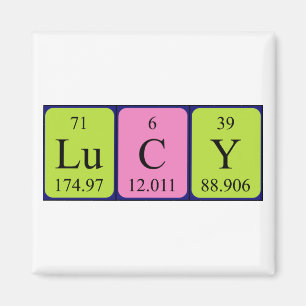 Imã Imagem do nome da mesa periódica da Lucy