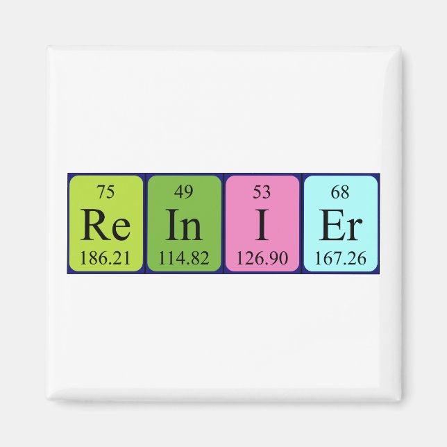 Imã Imagem do nome da mesa periódica de Reinier (Frente)