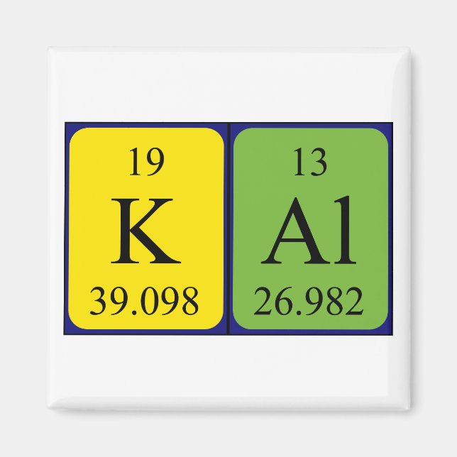 Imã Imagem do nome da mesa periódica do Kal (Frente)