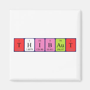Imã Imagem do nome da mesa periódica do Thibaut
