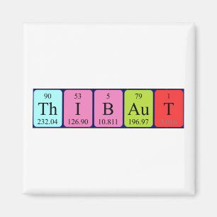 Imã Imagem do nome da mesa periódica do Thibaut