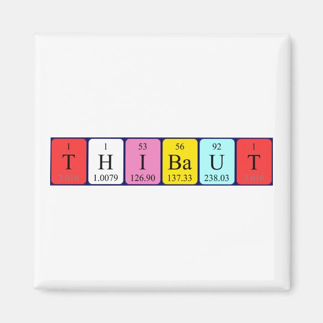 Imã Imagem do nome da mesa periódica do Thibaut (Frente)