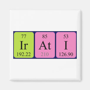 Imã Imagem do nome da mesa periódica Irati