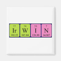 Imagem do nome da mesa periódica Irwin