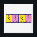 Imã Imagem do nome da mesa periódica Kiki<br><div class="desc">Kiki escreveu K I K I (iodo de potássio e iodo de potássio) num ímã para o cientista em si. Não consegues encontrar o que queres?</div>