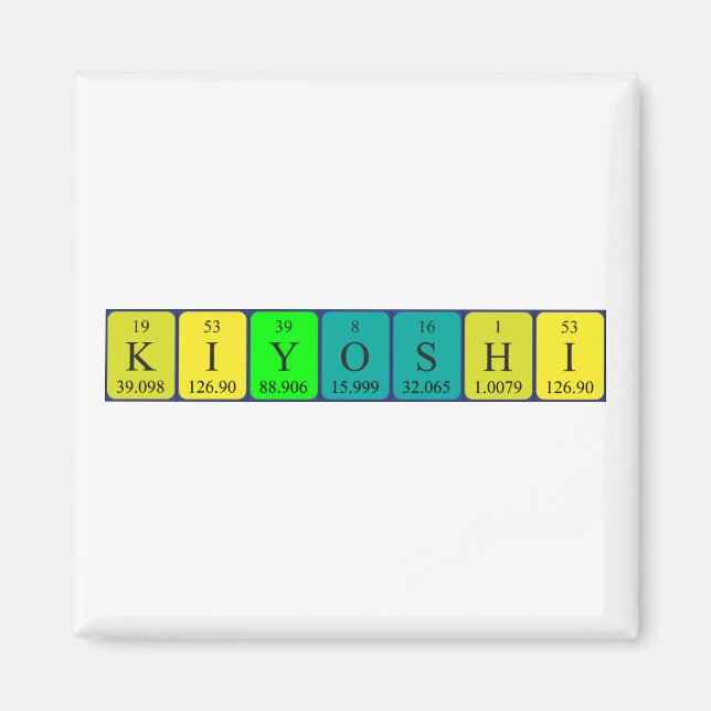 Imã Imagem do nome da mesa periódica Kiyoshi (Frente)
