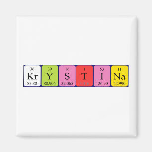 Imã Imagem do nome da mesa periódica Krystina