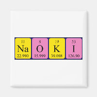 Imagem do nome da mesa periódica Naoki