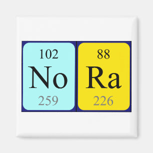 Imã Imagem do nome da mesa periódica Nora