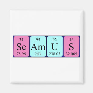 Imã Imagem do nome da mesa periódica Seamus