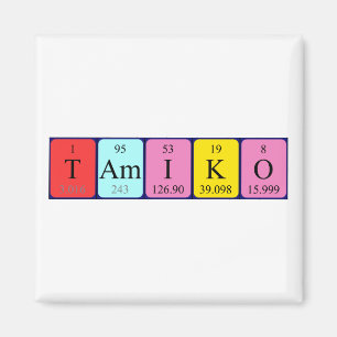 Imã Imagem do nome da mesa periódica Tamiko