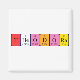 Imã Imagem do nome da mesa periódica Theodora