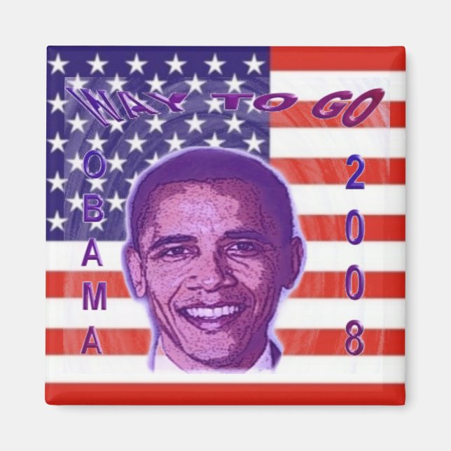 Imã Imagem do OBAMA 2008 (Frente)