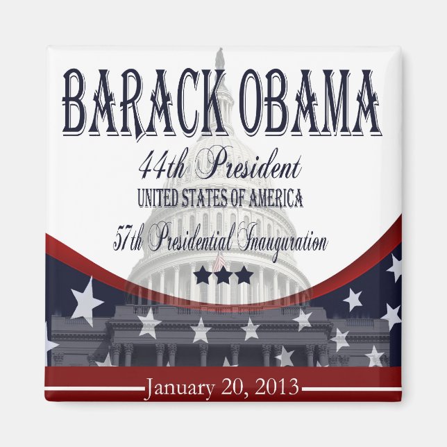 Imã Imagem do Obama 2013 (Frente)