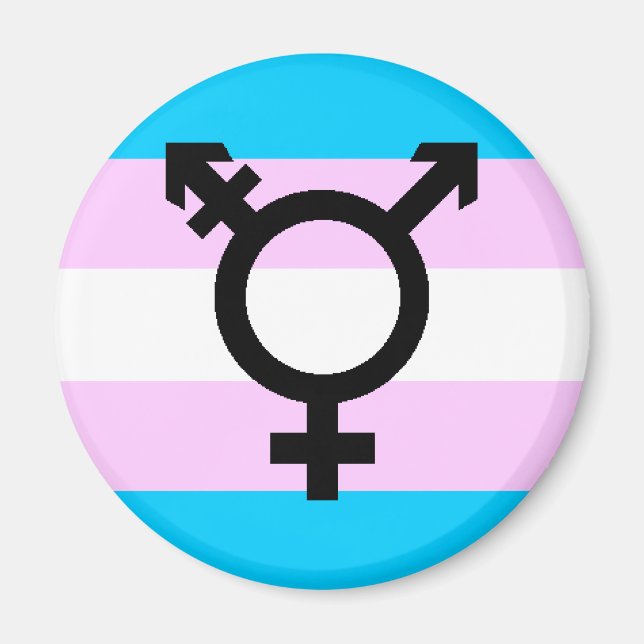 Imã Imagem do Orgulho Trans - com símbolo (Frente)
