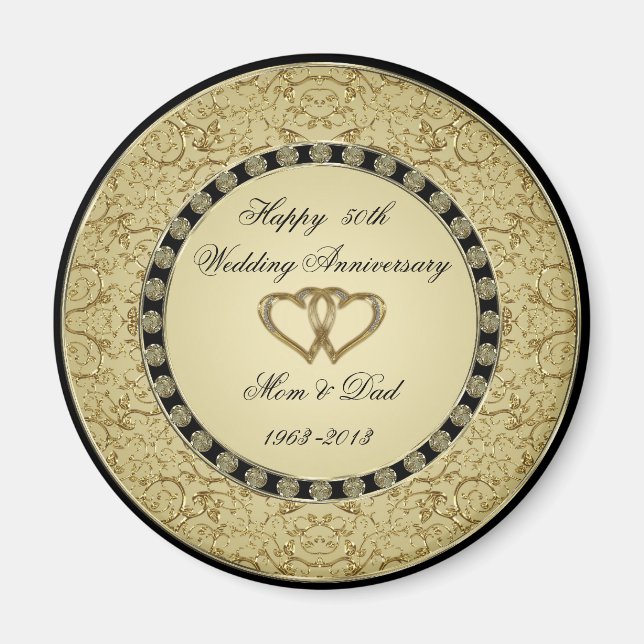 Imã Imagem do ouro de Aniversário (Frente)