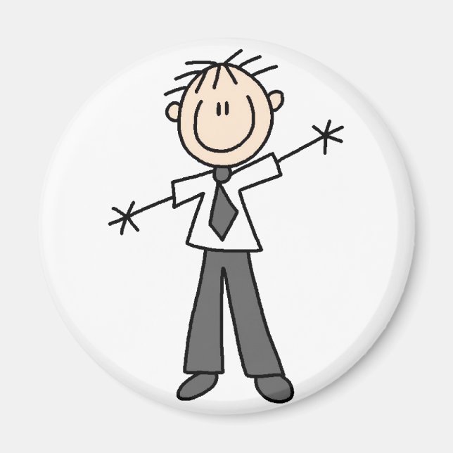 Imã Imagem do Pai Stick Figure (Frente)