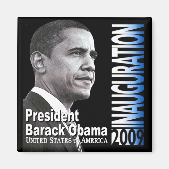 Imã Imagem do Presidente Barack Obama 2009 (Frente)