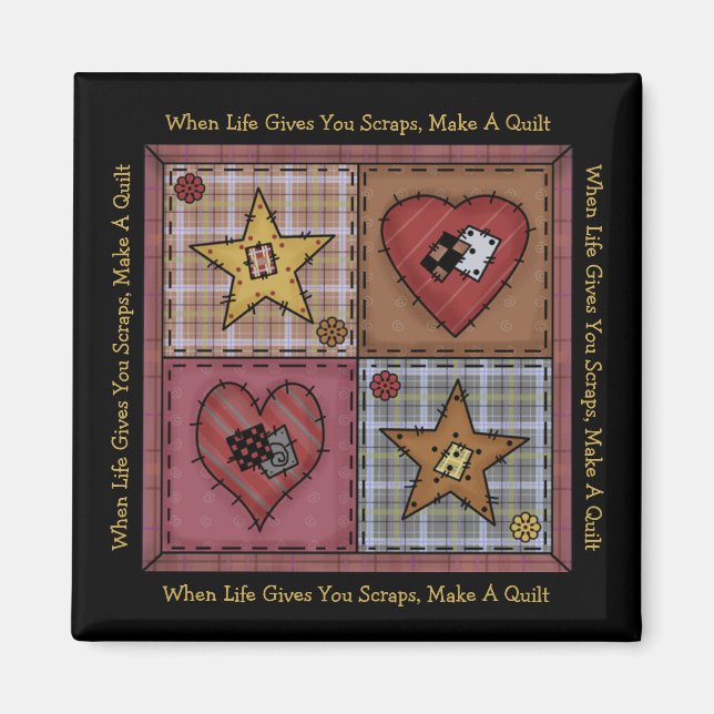 Imã Imagem do Quilter de Patchwork Prim (Frente)