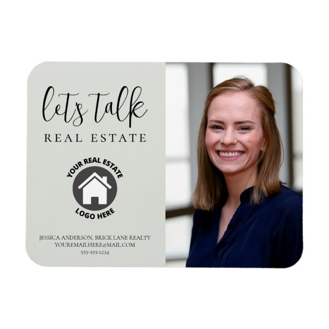 Ímã Imagem do Real Estate de Informações de Contato Pr (Horizontal)