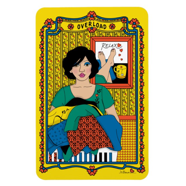 Ímã Imagem do Refrigerador de Sobrecarga_B_4x6 (Vertical)