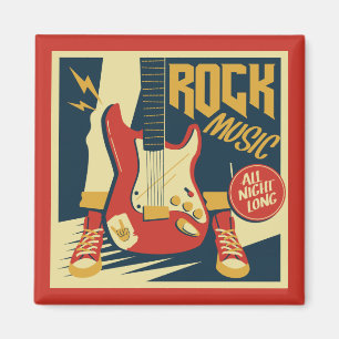 Imã Imagem do Retro Rock Music